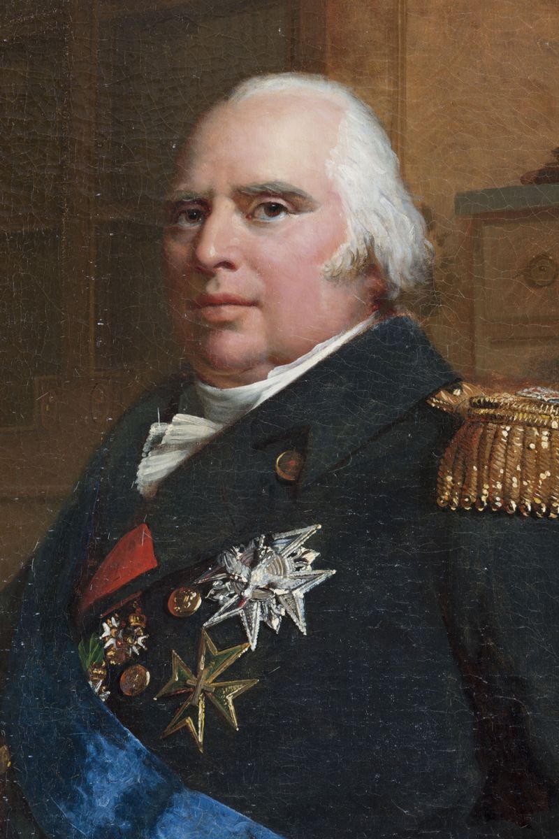 Le roi Louis XVIII dans son cabinet de travail des Tuileries