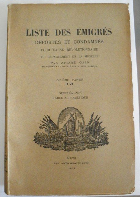 Liste des émigrés de la Moselle