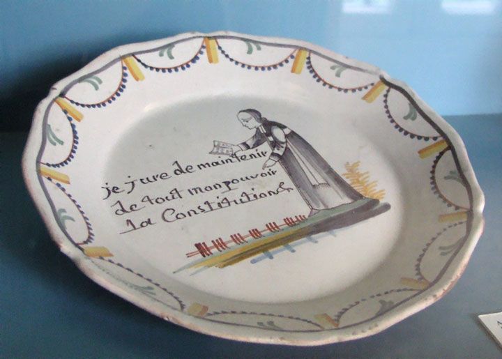 plat commemoratif du serment &agrave; la constitution civile du clerg&eacute;