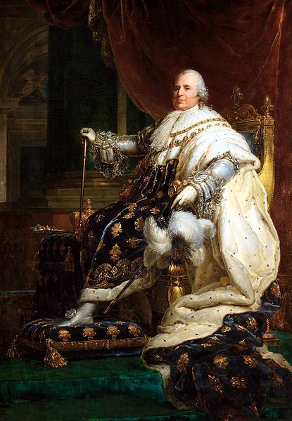Louis XVIII de France en tenue de couronnement